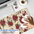 thumbnail image 4 of Long Mouse Pads for Desk,Multicolor Christmas Floral Pattern Desk Mats on Top Of Desks, Desk Mouse Pad Extra Large with 3mm Non-Slip Base and Stitched Edge for Gaming,Office,Work,Home 31.5x15.7in, 4 of 5