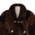 thumbnail image 5 of Fewfanhot Faux Fur Trim Printed Poncho Cape, Warm Fleece Lined Open Front Wrap Coat for Women Winter, 5 of 5