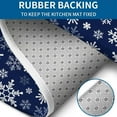 thumbnail image 4 of Dark Blue Christmas Snowflake Pattern Bathroom Rugs Sets 3 Piece,Toilet Cover Set,Absorbent Non Slip Bathroom Mats Sets with U-Shaped Contour Rug Toilet Rug Set, 4 of 5