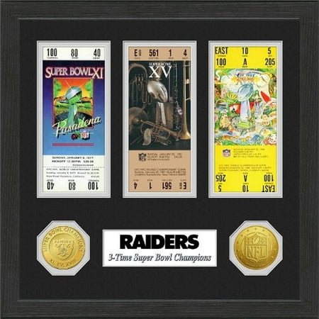 NFL Framed Wall Art by The Highland Mint, Oakland Raiders - Super Bowl Championship Ticket