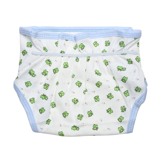 Pañal Reutilizable Algodón Transpirable Ajustable para Bebé Niña y Niño (Ranas)