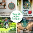 thumbnail image 5 of WIRESTER Wind Spinners Outdoor Hanging Décor 8" for Yard and Garden Decor, Outdoor Decorations - Colorful Sad Moon Happy Sun On Black, 5 of 7