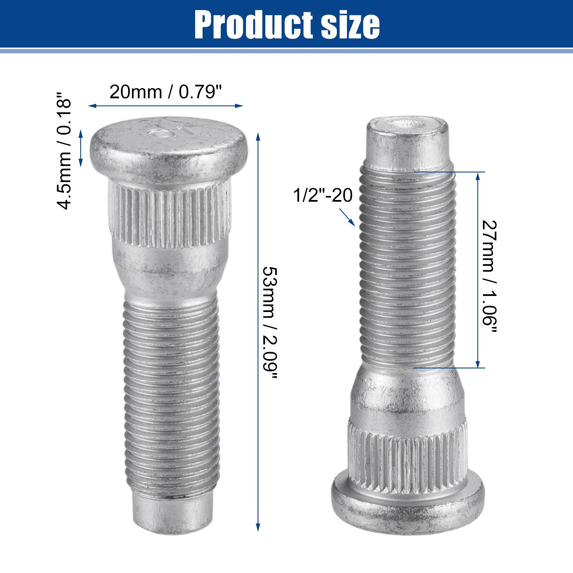 Unique Bargains 1/2"-20 Wheel Lug Stud for Jeep Liberty 2002-2007 Grand 1/2"-20 5pcs