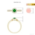 thumbnail image 5 of Angara Natural 0.24 Ct. Emerald with Diamond Halo Ring in 14K Yellow Gold for Women (Ring Size: 12), 5 of 10