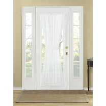 GoodGram White Semi-Sheer Textured French Door Curtain 56"x72" (1 Panel)