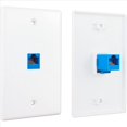 thumbnail image 2 of 8-Pack 1 Port Ethernet Wall Plate, RJ45 Cat6 Female to Female Jack Inline Coupler Face Plates, 1-Port, 2 of 8