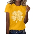 thumbnail image 2 of FNFYFH Women's St Patrick's Day T-Shirt Lucky Irish Shamrock Paddy's Day Graphic Tees Plus Size Tops, 2 of 6