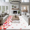 thumbnail image 3 of Large Area Rugs for Living Room Bedroom, Valentine's Day 8'x10' Rug Washable Carpet Runner Indoor Outdoor, Watercolor Love Modern Minimalist Boho Non Slip Floor Mats Rug for Kitchen, Patio, 3 of 8