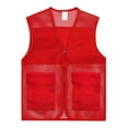 thumbnail image 2 of Toptie Adult Mesh Volunteer Vest Activity Team Supermarket Vest With Pocket(5 Packs)-Red-XL, 2 of 4