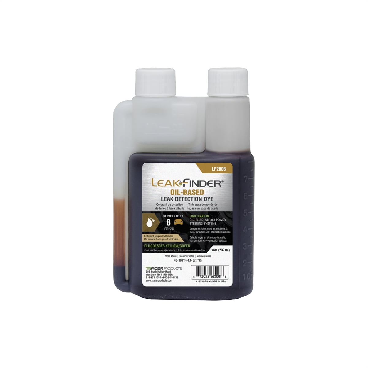 LEAKFINDER LF2008 Automotive OilBased Fluid Leak Detection Dye, Services Auto Oil, Fuel, ATF