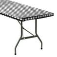 thumbnail image 2 of Sorefy Vinyl Fitted Picnic Table Cover, Checkered Design, Flannel Backed Lining, 24" x 48" Black, 2 of 6