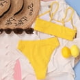 thumbnail image 6 of Two Piece Swimsuit for Women Solid Splicing Strap Womens Swimsuits Bathing Two-Piece Swimsuit, 6 of 7