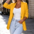 thumbnail image 6 of IUYRTFE Women's Single-Button Notched Lapel Slim Fit Blazer – Solid Color Long Sleeve Casual Suit Jacket for Office Work and Daily Wear, 6 of 6