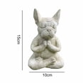 thumbnail image 2 of Estatua de perro de meditación Buda Tranquilidad y paz, perfecta para tu jardín de hadas., 2 of 5
