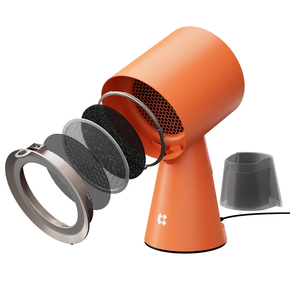 Ciarra HOOD TO GO Portable Mini Desktop Range Hood, Orangina