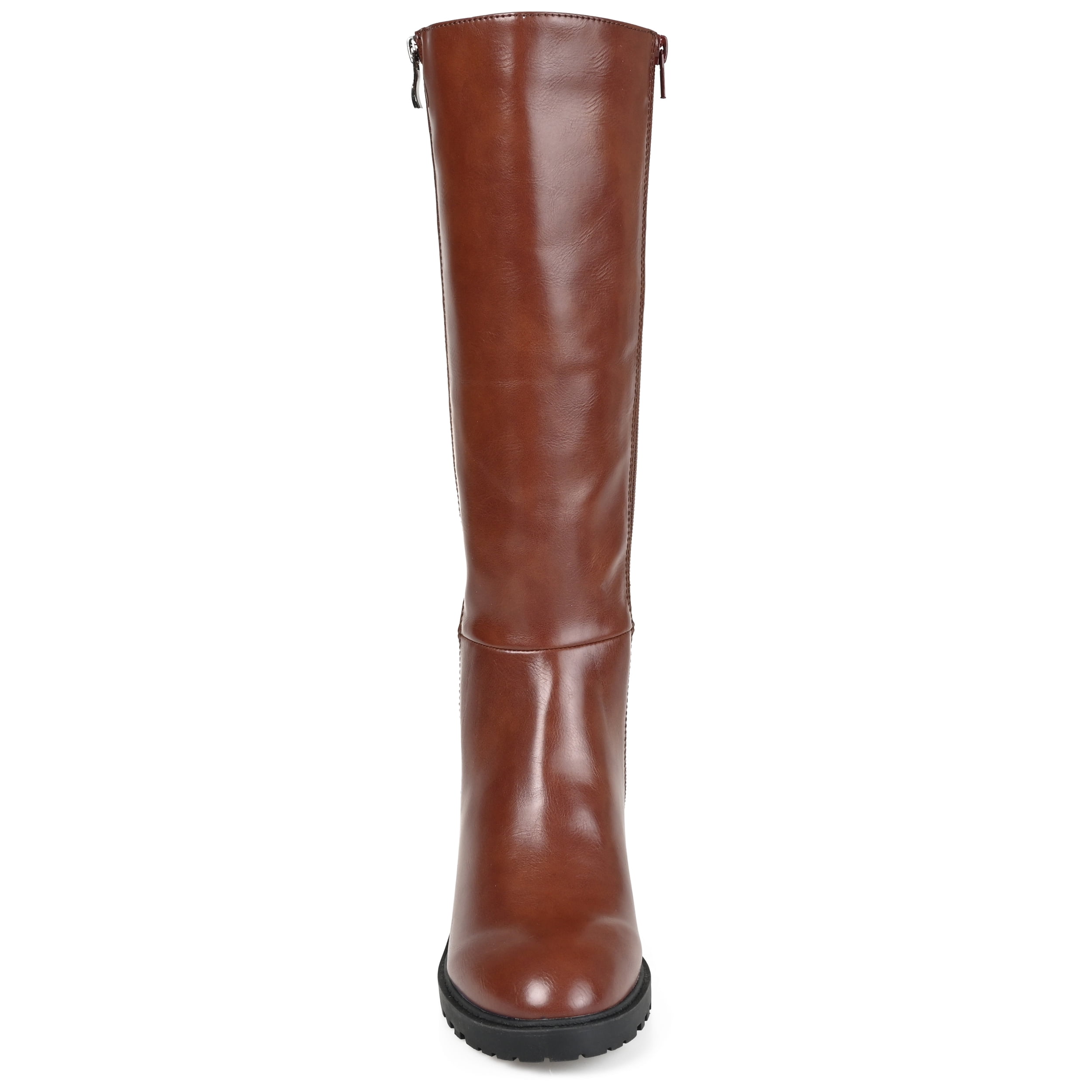Journee Womens Morgaan Wide Calf Stacked Heel Knee High Boots