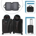 thumbnail image 3 of 2-Piece Luggage Set  Carry On Suitcase with 14" Makeup Case, 3 of 8