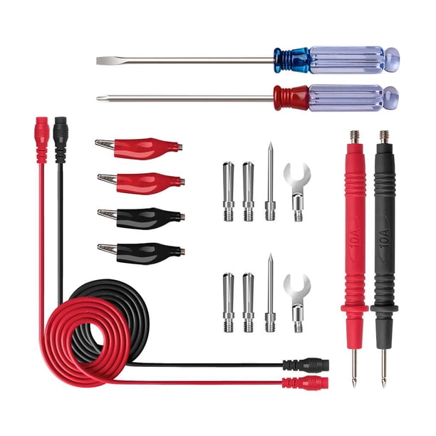 Kit De Cables De Prueba De Multímetro De 18 Piezas Conjunto De Sondas De Prueba Eléctricas Digitales Para La Escuela De Laboratorio En Casa Speravity TO002246-00