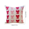 thumbnail image 3 of AuroraX Cute Throw Pillows 18x18 inch,Aesthetic Pink Bow Shaped Holiday Throw Pillow with Inserts,Home Valentines Day Farmhouse Bedroom Decor Gifts for Women Men, 3 of 7