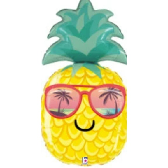 37" SUMMER PINEAPPLE Balloon • Large Shape Foil Mylar Balloon • Party Supplies Decorations Foil Mylar Balloon