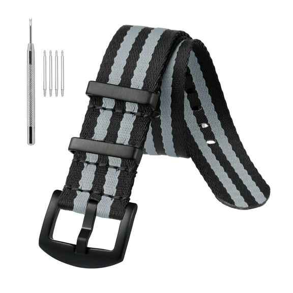 Nylon Watch Band 18mm Military Ballistic Nylon Replacement Watch Strap with Stainless Steel Buckle for Men Women