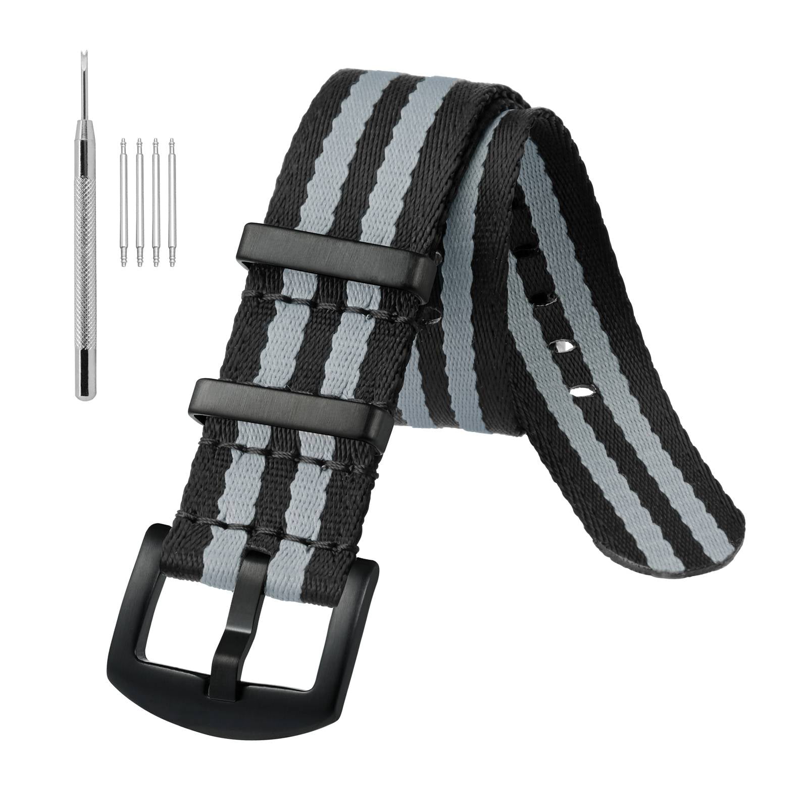 Nylon Watch Band 18mm Military Ballistic Nylon Replacement Watch Strap with Stainless Steel Buckle for Men Women