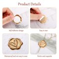 thumbnail image 4 of Pegatinas con sello de cera Yoption Heart, oro envejecido, paquete de 50, 4 of 7