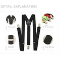 thumbnail image 3 of HSHDLDF Mens Suspenders 1" Inch Elastic Adjustable Y-Back Clip-on Suspender, 3 of 7