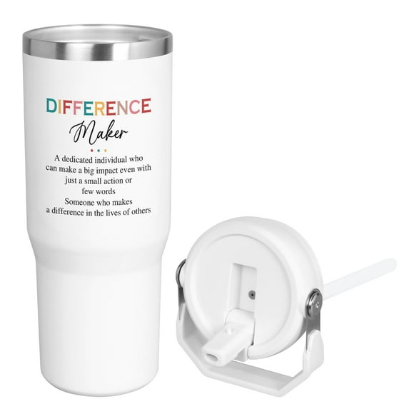 Vaso para beber AXIARA Difference Maker, vaso de acero inoxidable de 30 oz