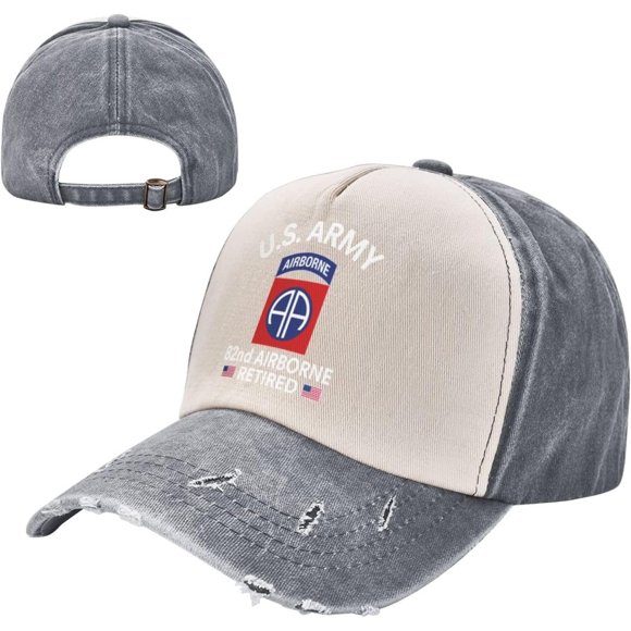Us Army 82nd Airborne Division Retired Baseball Cap Adult Adjustable Casual Duck Tongue Hat Golf Caps Trucker Hats
