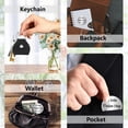 thumbnail image 5 of Little Pocket Hug Token Coin Holder Keychain Long Distance Relationship Keepsake Stainless Steel Double Sided Coin Token Sign with Leather Keychains -Always and Forever No Matter What Black, 5 of 9