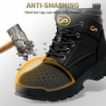 thumbnail image 4 of MeMoride Men's Steel Toe Shoes Work Boots Leather Slip-Resistant Industrial Safety Boots, 4 of 7