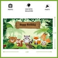 thumbnail image 2 of Jungle Animal Birthday Photography Backdrop, Tropical Baby Shower Birthday Party Wild One Banner Decoration Supplies Favors Gifts for Boys Girls Forest Woodland Background Banner Photobooth Prop, 2 of 3