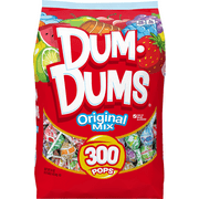 Dum Dums Original Flavor Mix Lollipops & Suckers, Party Candy, 300 count 51 oz Bag