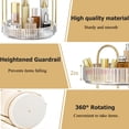 thumbnail image 4 of Kisportee Organizador de Maquillaje Giratorio 360°, Organizador de Maquillaje de 3 Niveles para Tocador de Gran Capacidad, Almacenamiento de Cosméticos y Cuidado de la Piel para Recámara, Encimera,, 4 of 11