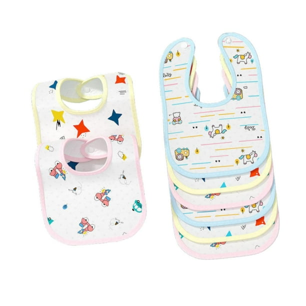 8 baberos de muselina para bebés, ligeros, absorbentes, lavables, fáciles de limpiar, baberos para eructar para bebés recién nacidos que comen