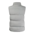 thumbnail image 3 of NOLDARES Men's Puffer Vest Outerwear Winter Zipper Quilted Puffy Sleeveless Jacket Outdoor(Grey,L), 3 of 7