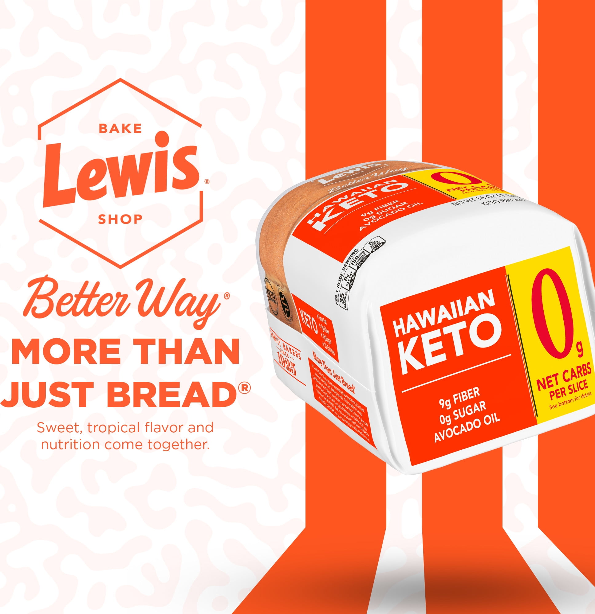 Lewis Bake Shop Better Way Hawaiian Keto Bread, 16 oz