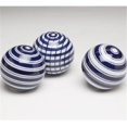 thumbnail image 1 of AA Importing 59876 Boules en Porcelaine Bleues et Blanches - Ensemble de 3, 1 of 1