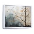thumbnail image 2 of Designart "Monochromatic River Solace" Landscape Forest River Floater Framed Wall Decor, 2 of 5