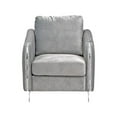 thumbnail image 3 of K-LIVING DAPHNE PLUSH VELVET CHAIR WITH CHROME LEGS IN GREY, 3 of 4