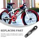 thumbnail image 3 of Soidarity Juego de bielas de agujero para bicicleta de montaña, juego de manivela de aleación de aluminio, reemplazo de mantenimiento de Ciclismo Tipo 13 Soidarity OD026015-13, 3 of 6