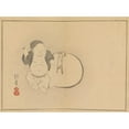thumbnail image 2 of Sakai Hōitsu 14x11 Black Ornate Wood Framed Double Matted Museum Art Print Titled: Sakai Hoitsu Gajo, Pl.23 (1800-1912), 2 of 5