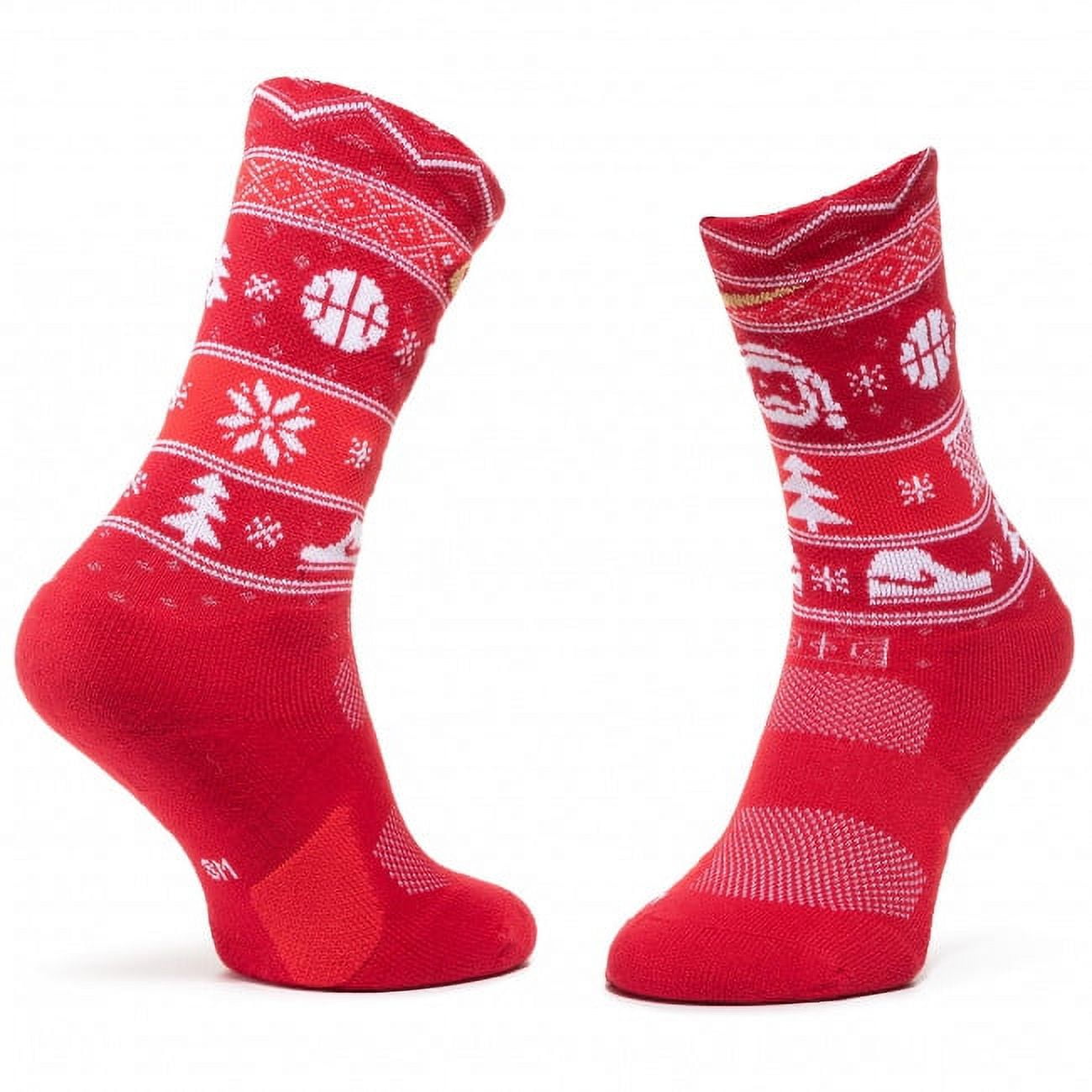 red nike elite christmas socks
