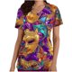 thumbnail image 1 of Tops Cortos para las Mujeres Impreso Bolsillo V-Cuello Enfermera Estilo Blusa, Casual Y Cómodo Manga Corta Superior, 1 of 9