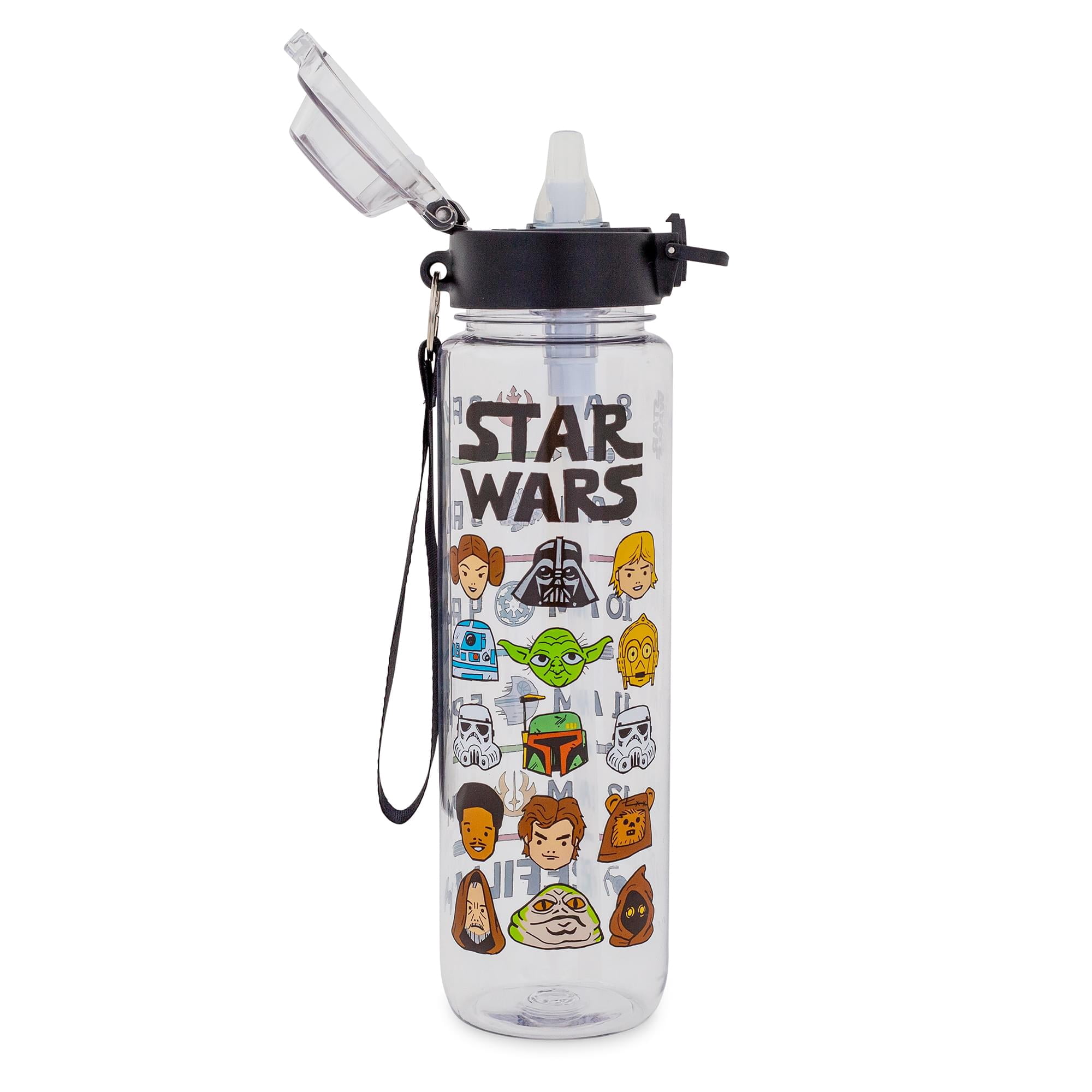 Star Wars 888910 33 oz Star Wars Cartoon Characters Water Bottle with Strap