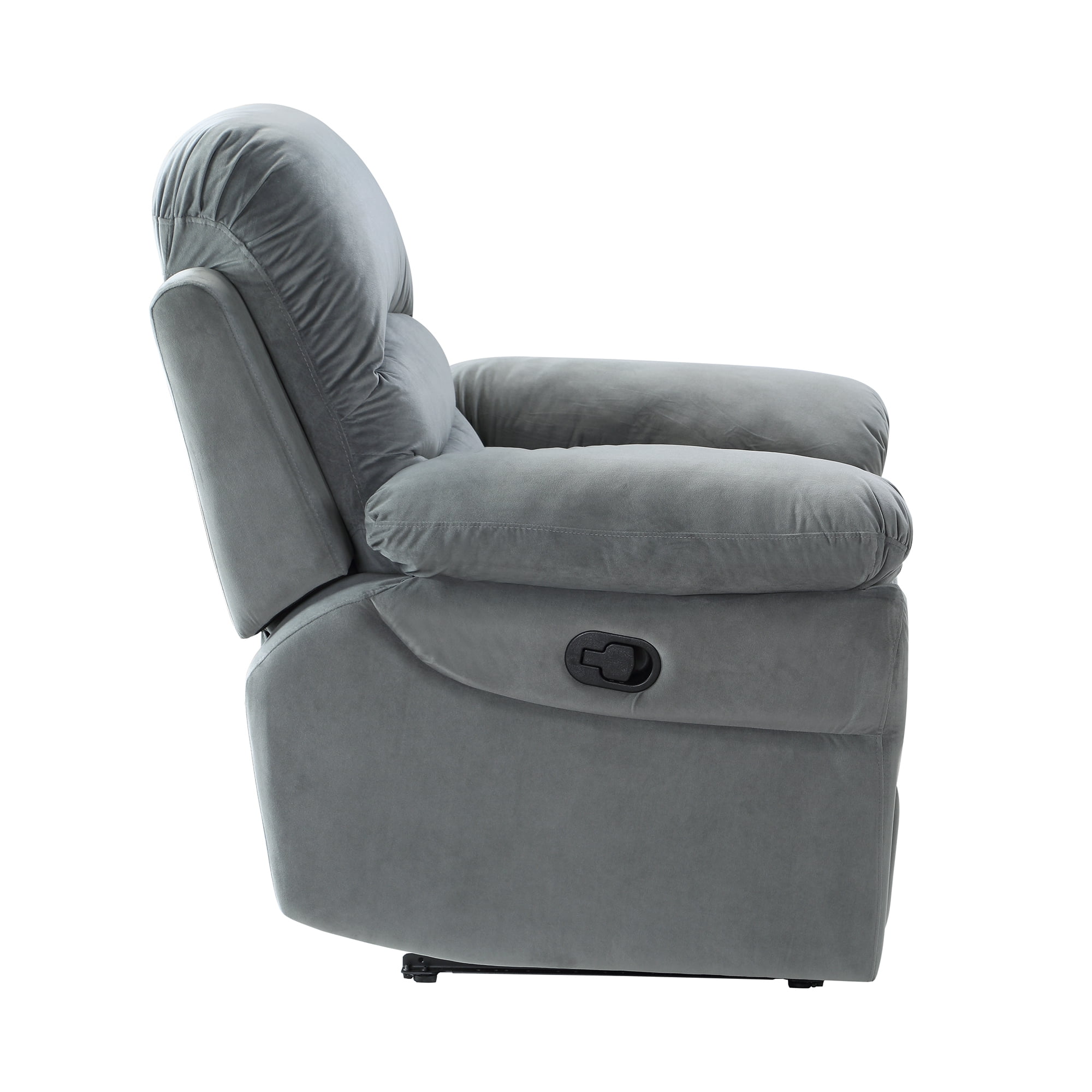 Kepooman Microfiber Manual Recliner Chair with Padded Seat for Bedroom Living Room, Gray Kepooman Microfiber Manual Recliner Chair with Padded Seat for Bedroom Living Room, Gray