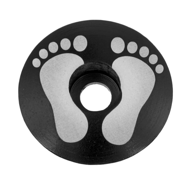 Bicicleta De Aleación De Aluminio Threadless Stem Headset Top Cap Cover Black Foot Sunnimix Tapa superior para auriculares de bicicleta