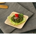 thumbnail image 2 of Brheez Disposable Square Plates - 100% Compostable, Biodegradable Bamboo, 3.5", 25-pack, 2 of 5