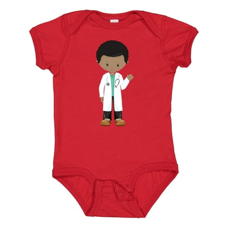 

Inktastic African American Boy Doctor Lab Coat Medicine Gift Baby Boy Bodysuit